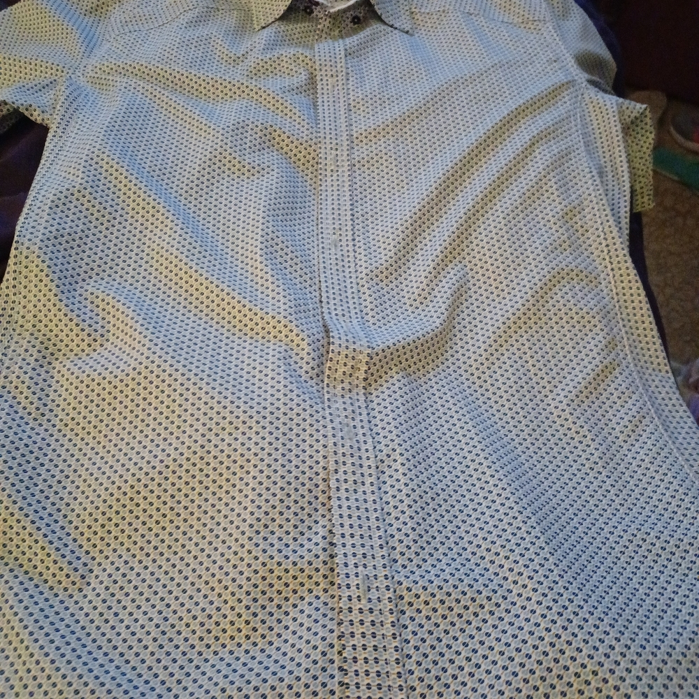 Men's JB Holt Button Down Short Sleeve Shirt, Large